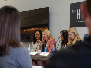 Panel of Women Speaking at The Hive